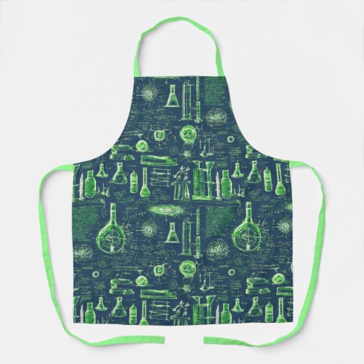 Science Lab apparatuur, STEM, chemie, natuurkunde Schort (Voorkant)