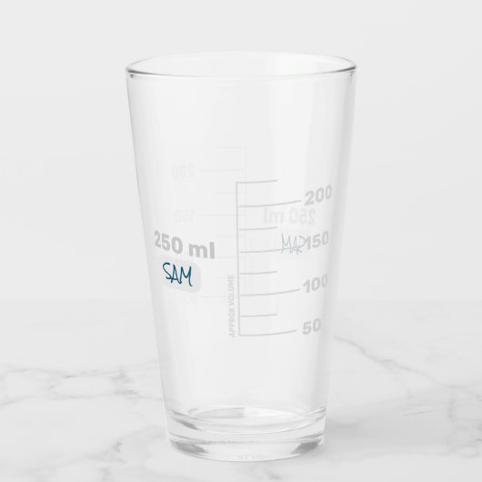 Science Lab Beaker Gepersonaliseerd Drink glas (Achterkant)