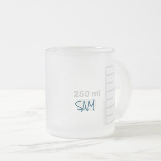 Science Lab Beaker Personalized Mug Matglas Koffiemok (Voorkant rechts)