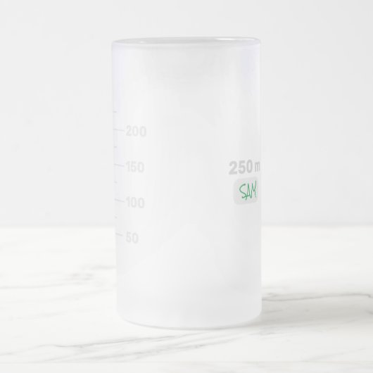 Science Lab Beaker Personalized Tall Mok (Center)