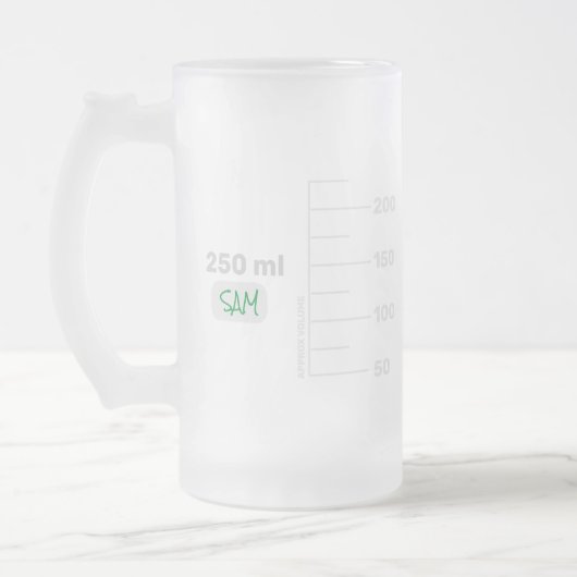 Science Lab Beaker Personalized Tall Mok (Links)
