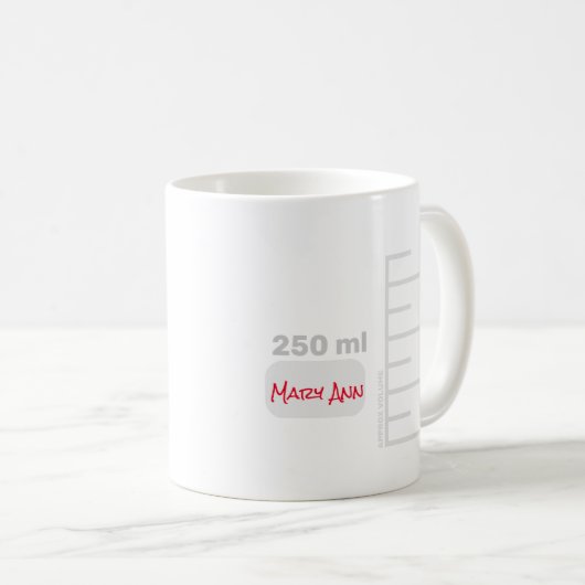 Science Lab Beaker Specialized Large Label Mok (Voorkant rechts)