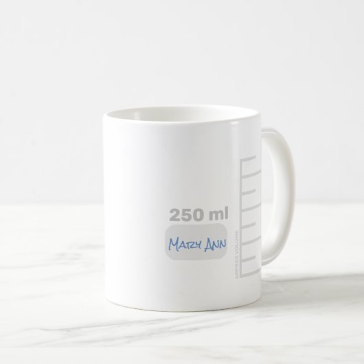 Science Lab Beaker Specialized Large Label Mok (Voorkant rechts)