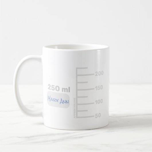 Science Lab Beaker Specialized Large Label Mok (Links)