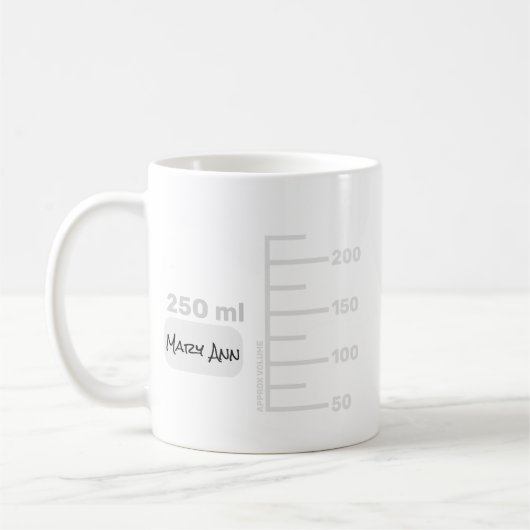 Science Lab Beaker Specialized Large Label Mok (Links)