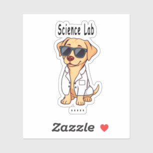 Science Lab hond,puns,papa grapjes,lab,labrador,la Sticker