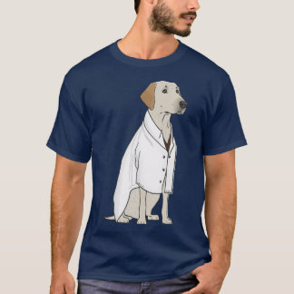 Science lab Labrador Retriever in a lab coat frien T-shirt