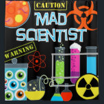 Science Lab Mad Scientist Kinder Shower Curtain Douchegordijn<br><div class="desc">Colorful Mad Scientist douchegordijn voor jongens of meisjes die van wetenschap houden en experimenten doen in het wetenschapslaboratorium! Kenmerken testbuizen,  beakers,  blikken ogen en blauwe tekst die Mad Scientist leest!</div>