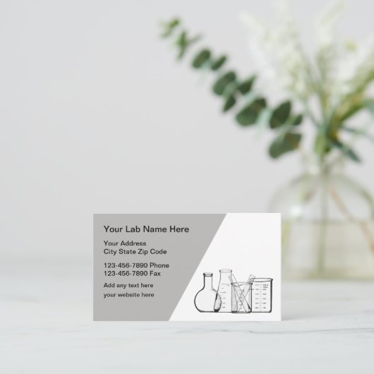 Science Lab Theme Visitekaartjes (Staand voorkant)