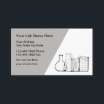 Science Lab Theme Visitekaartjes<br><div class="desc">Het laboratorium van de wetenschap de bedrijfskaartmalplaatje dat met de glasware van de laboratoriumtest en de klassieke lay-out van het visitekaartje wordt gecreeerd. Ontworpen voor een medisch testlaboratorium, genealogiediensten, of een laboratorium van het wetenschapsonderzoek.</div>