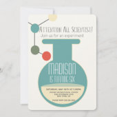 Science Laboratory Chemistry Birthday Party Kaart (Voorkant)