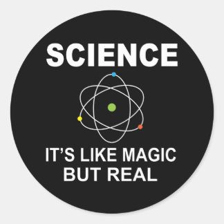 Science Like Magic But Real Ronde Sticker