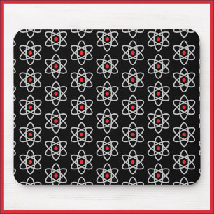 Science Lover Black en Red Atom Mousepad Muismat
