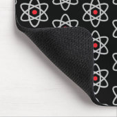 Science Lover Black en Red Atom Mousepad Muismat (Hoek)