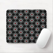 Science Lover Black en Red Atom Mousepad Muismat (Met muis)