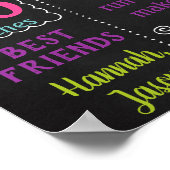 Science Mad Scientist Girl Birthday chalkboard Poster (Hoek)