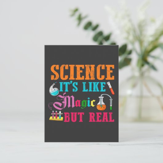 Science Magic Future Scientist Chemistry Student Briefkaart (Staand voorkant)