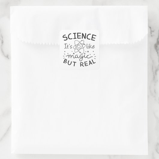 Science Magic Vierkante Sticker (Tas)