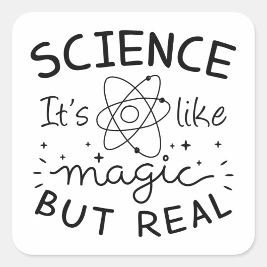 Science Magic Vierkante Sticker (Voorkant)