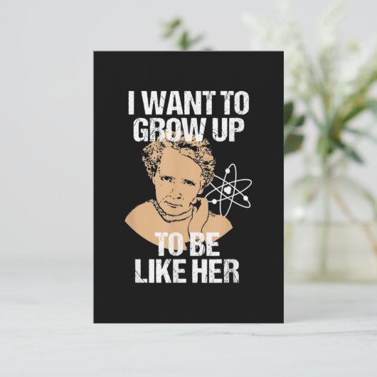 Science Marie Curie Kaart (Staand voorkant)