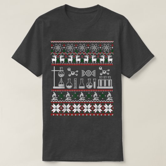 Science Medical Lab Ugly kerstSweater Chemist T-shirt (Design voorkant)