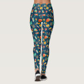 Science Meets Style: levendige wetenschappelijke L Leggings (Achterkant)