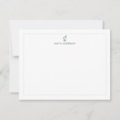 Science Microscope Gray Border Personalized Notitiekaartje (Voorkant)