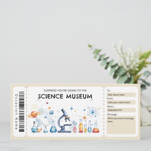 Science Museum Gift Certificate Kaart (Staand voorkant)