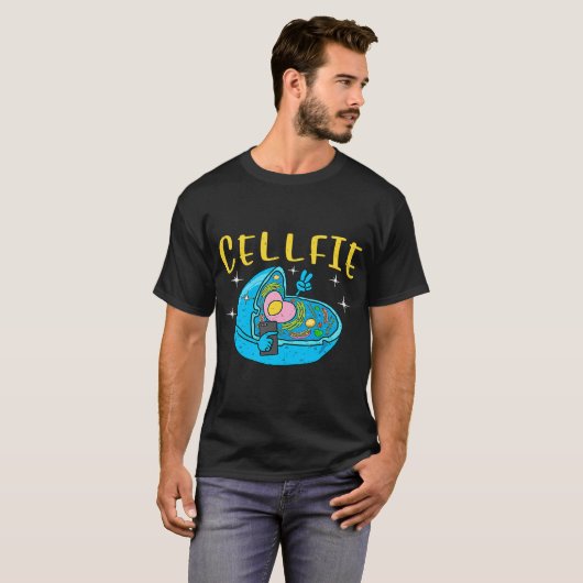 Science Nerd Cellfie Earth maakt gebruik van Selfi T-shirt (Voorkant volledig)