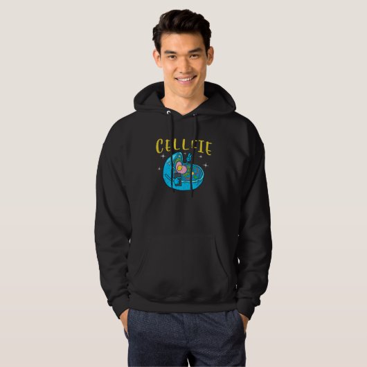 Science Nerd Cellfie  Earth Taking Selfie Scientis Hoodie (Voorkant volledig)