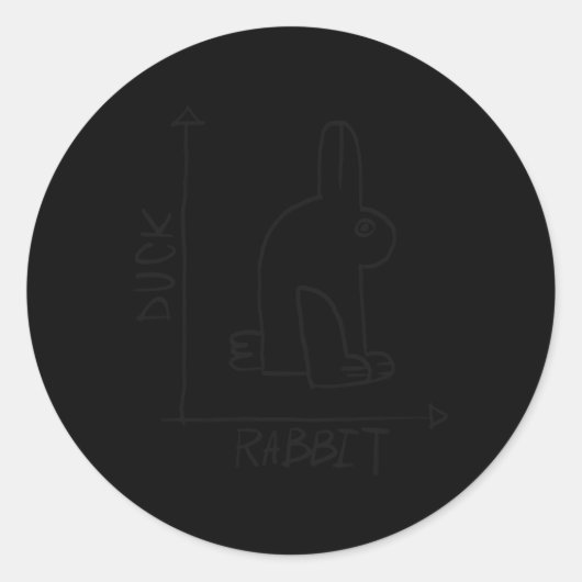 Science Nerd Duck Rabbit Physics Wiskunde Geek Ronde Sticker (Voorkant)