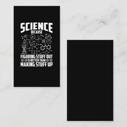 Science Nerd Mathematician Chemist Physicist Visitekaartje (Voorkant / Achterkant)