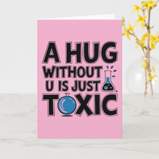 Science nerd valentijn wetenschapper Scheikunde st Kaart (Gele Bloem)