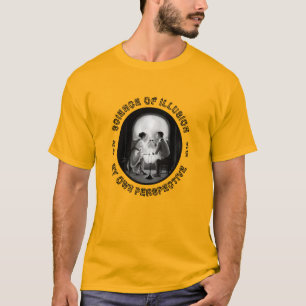 Science of Illusion Skull-Couple Perspective T-shi T-shirt