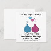 Science of Love Save the Date Invite (Voorkant / Achterkant)