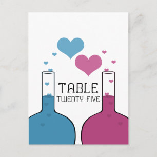 Science of Love Table Number Briefkaart