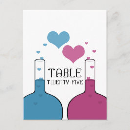 Science of Love Table Number Briefkaart