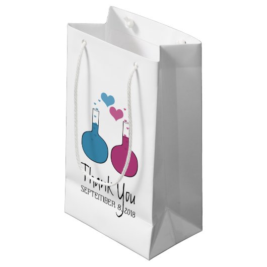 Science of Love Wedding Gift Bag Klein Cadeauzakje (Voorkant Gekanteld)