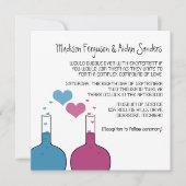 Science of Love Wedding Invite Kaart (Voorkant)