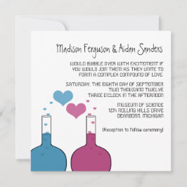 Science of Love Wedding Invite Kaart