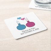 Science of Love Wedding Paper Onderzetters (Schuin)