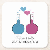 Science of Love Wedding Paper Onderzetters (Voorkant)