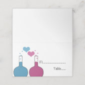Science of Love Wedding Tented Place Cards Plaatskaartje (Buitenkant ongevouwen)
