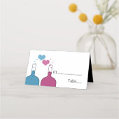 Science of Love Wedding Tented Place Cards Plaatskaartje (Voorkant)