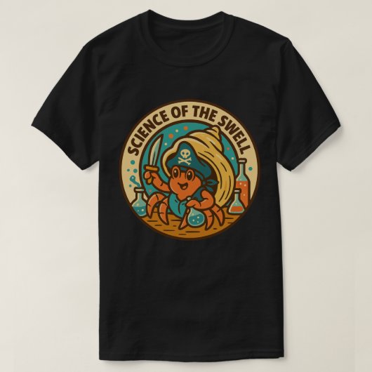 Science Of The Swell Pirate Crab T-shirt (Design voorkant)