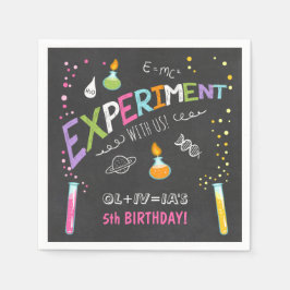 Science Paper Napkin Experiment Lab Verjaardagsfee Servet