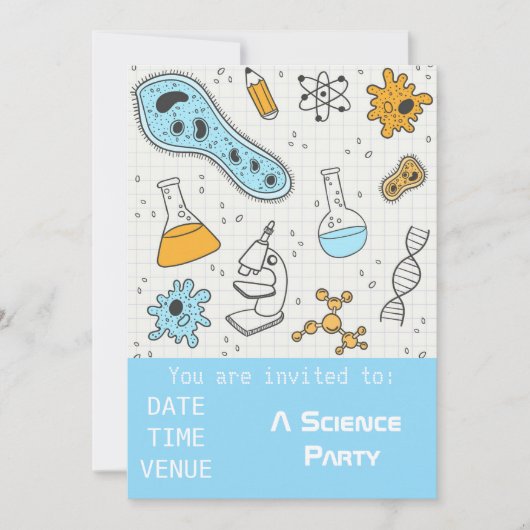 Science party chemistry experiments Party Invitati Kaart (Voorkant)