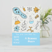 Science party chemistry experiments Party Invitati Kaart (Staand voorkant)