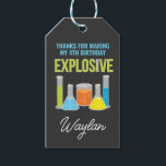 Science Party Favor Labels in blauw Cadeaulabel<br><div class="desc">Jongens wetenschapsfeest gunst labels,  ideaal voor de volgende verjaardag van je kleine wetenschappers.</div>