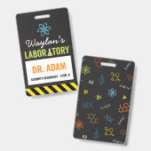 Science Party ID Badge Wetenschapper Badge (Voor- en achterkant)